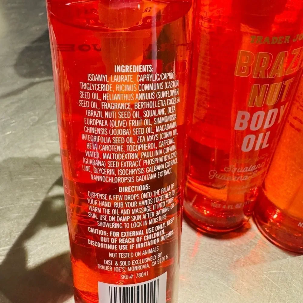 Trader Joe’s Brazil Nut Body Oil New